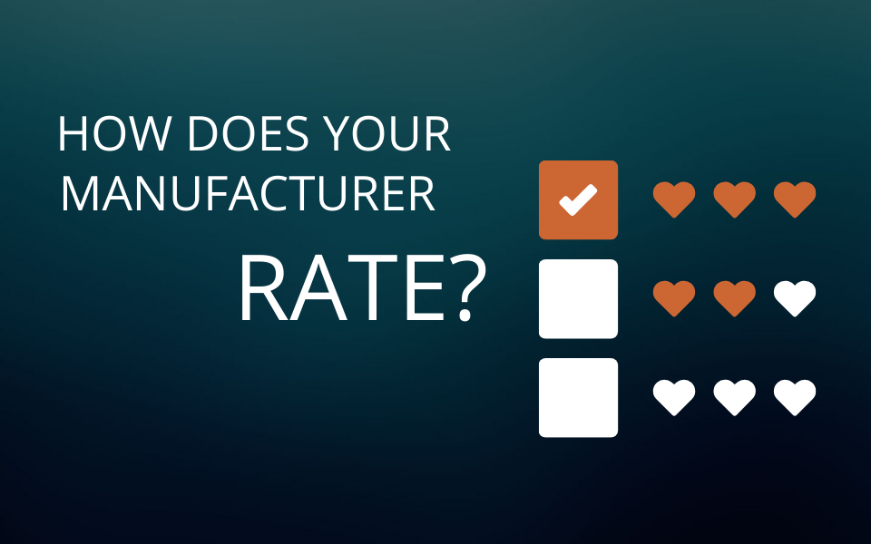 How does your manufacturer rate on inventory performance?