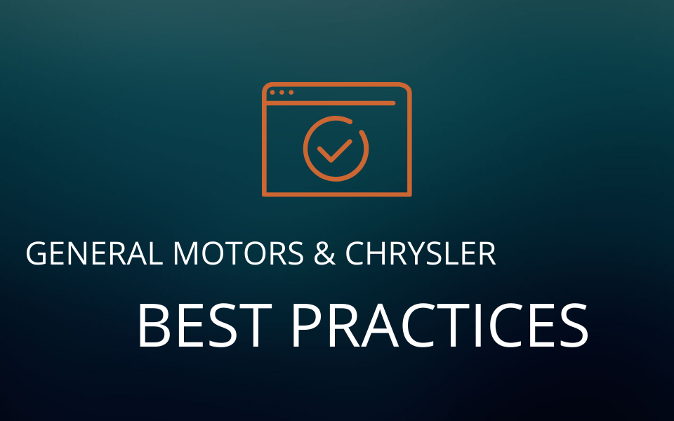 General Motors & Chrysler Manufacturer Program Best Practices